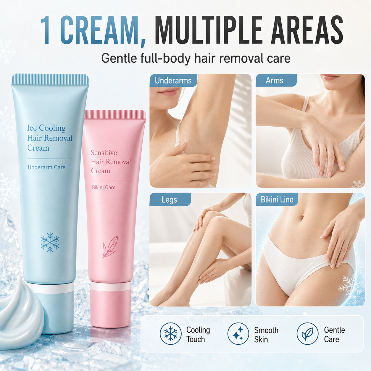 🥳2026 TOP PICK🥳 Hair Removal Cream – Enriched with Rose & Lavender Oil, Niacinamide Brightening – Inhibits Regrowth, Longer-Lasting Smoothness! 💖💨