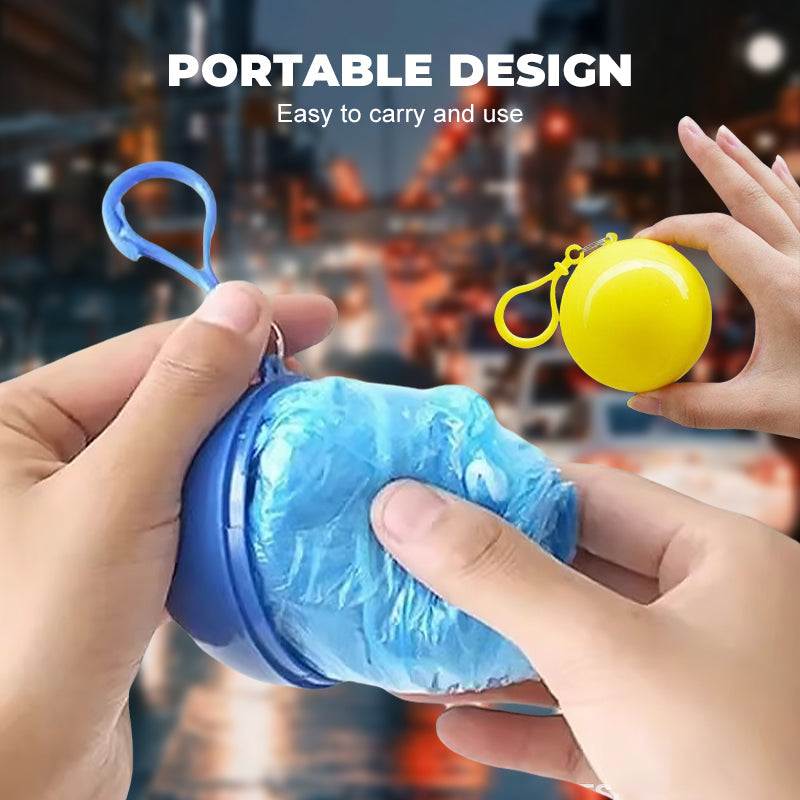 🥳HOT SALE 2026🥳💞50,000+ SOLD!👵❤️ Disposable Rain Jacket in Mini Ball Shape