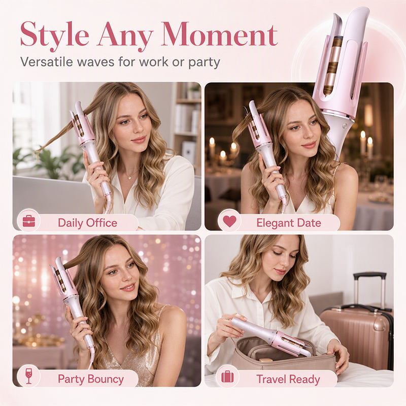 otating Auto Hair Curling Wand