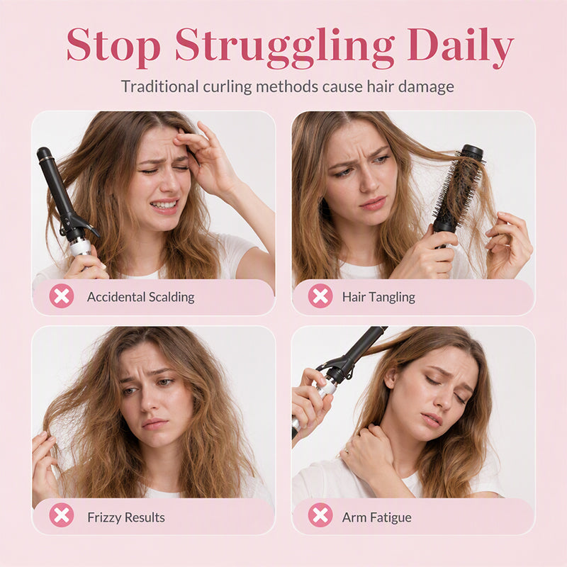 otating Auto Hair Curling Wand