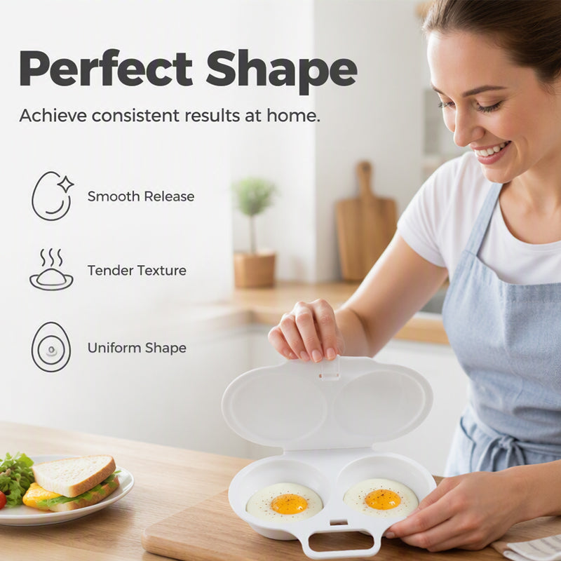 ⏳🔥50% OFF! ⏰Dual Cavity Microwave Egg Poacher – Quick oil‑free cooking, food‑grade PP & versatile. Perfect for busy mornings – healthy breakfast in minutes! ⚡🍳