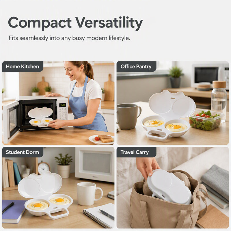 ⏳🔥50% OFF! ⏰Dual Cavity Microwave Egg Poacher – Quick oil‑free cooking, food‑grade PP & versatile. Perfect for busy mornings – healthy breakfast in minutes! ⚡🍳