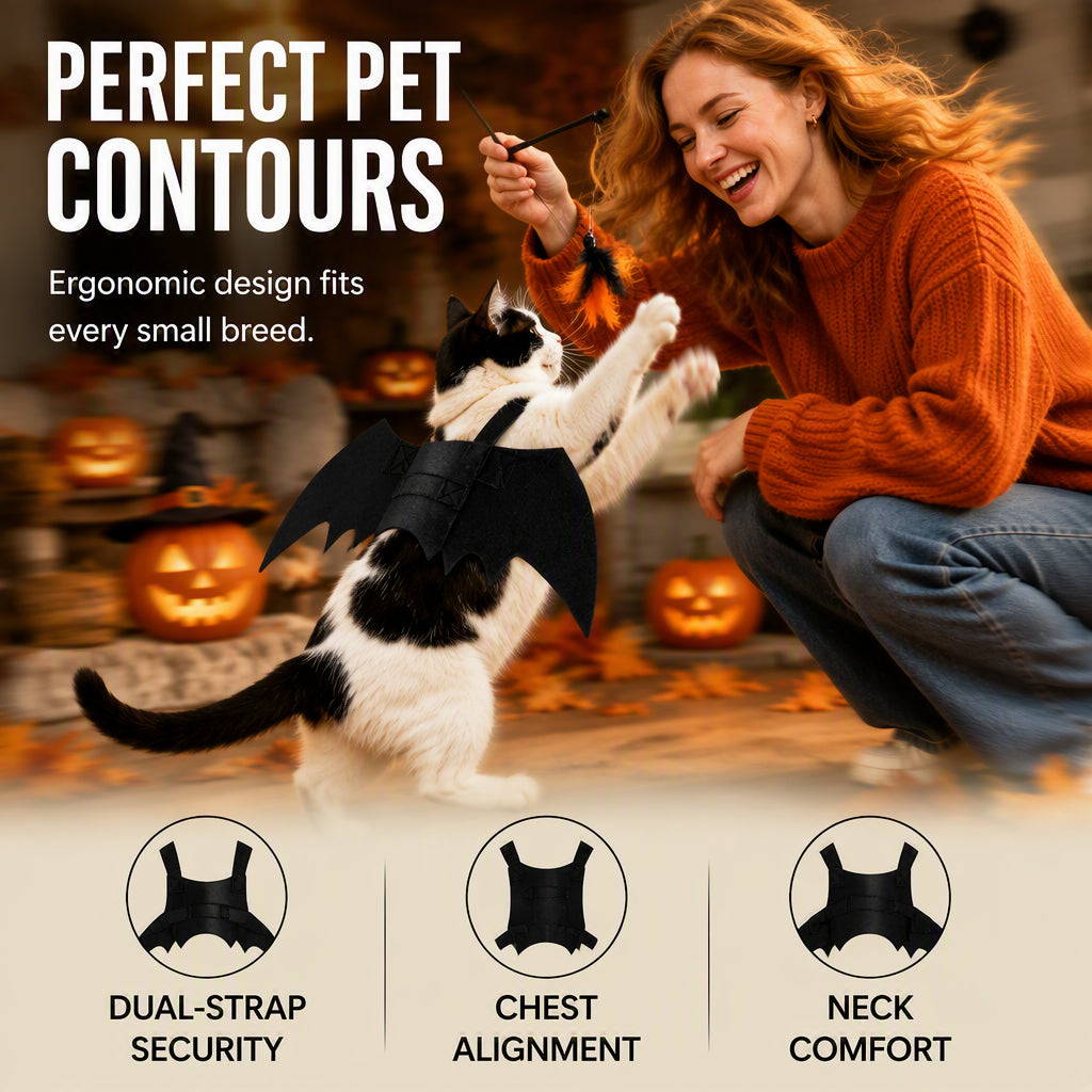 Halloween Pet Bat Wings Costume