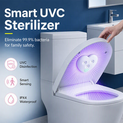 💡 50% OFF! UVC toilet sterilizer – smart sensor, heart-shaped design, keeps toilet fresher with UV light! 🚽✨