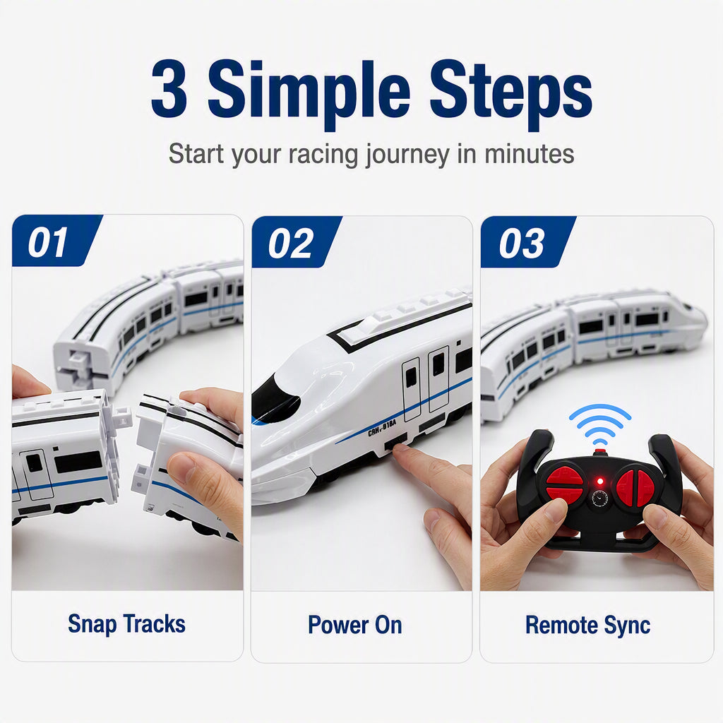 Kids High-Speed Train Toy Set