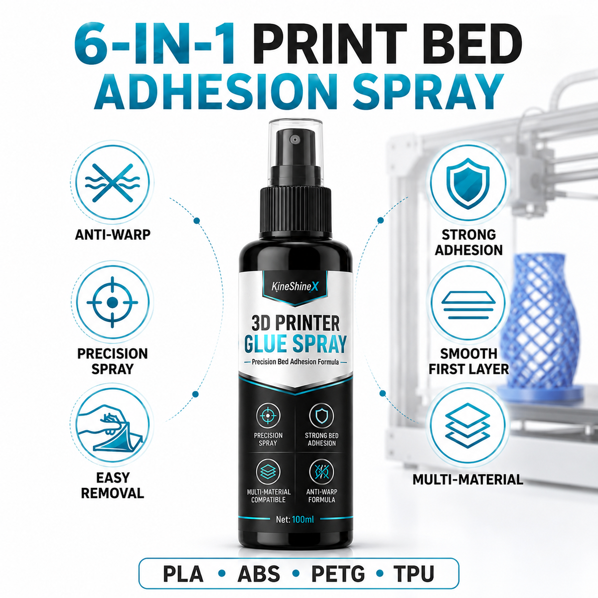🔥Hot Sale 60% OFF🔥 3D Printer Bed Adhesive Spray – Helps Reduce Warping & Promote First 🖨️