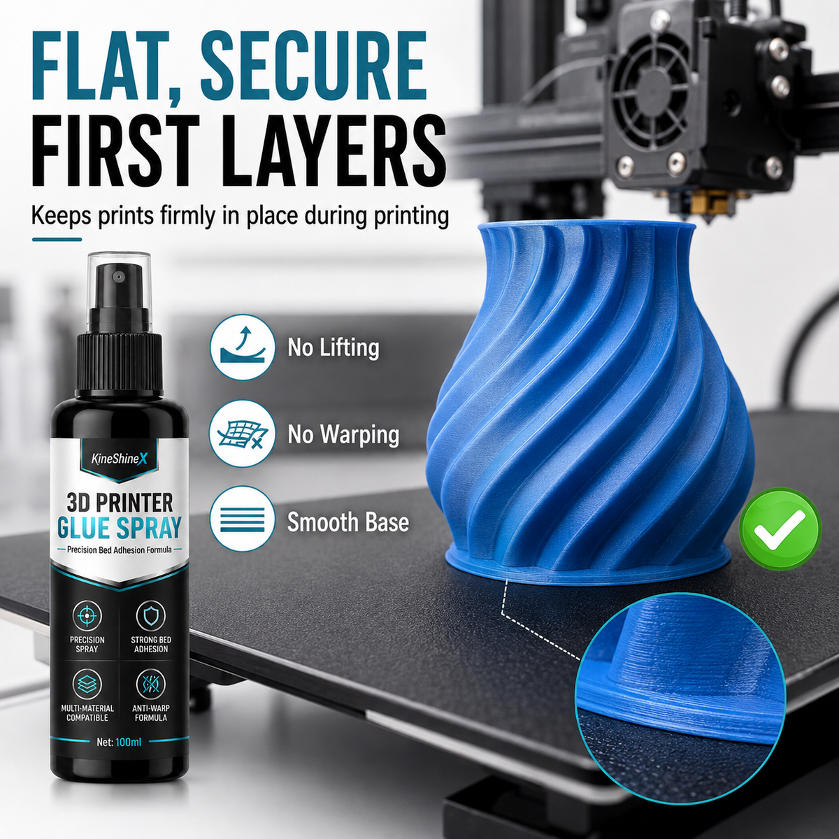 🔥Hot Sale 60% OFF🔥 3D Printer Bed Adhesive Spray – Helps Reduce Warping & Promote First 🖨️