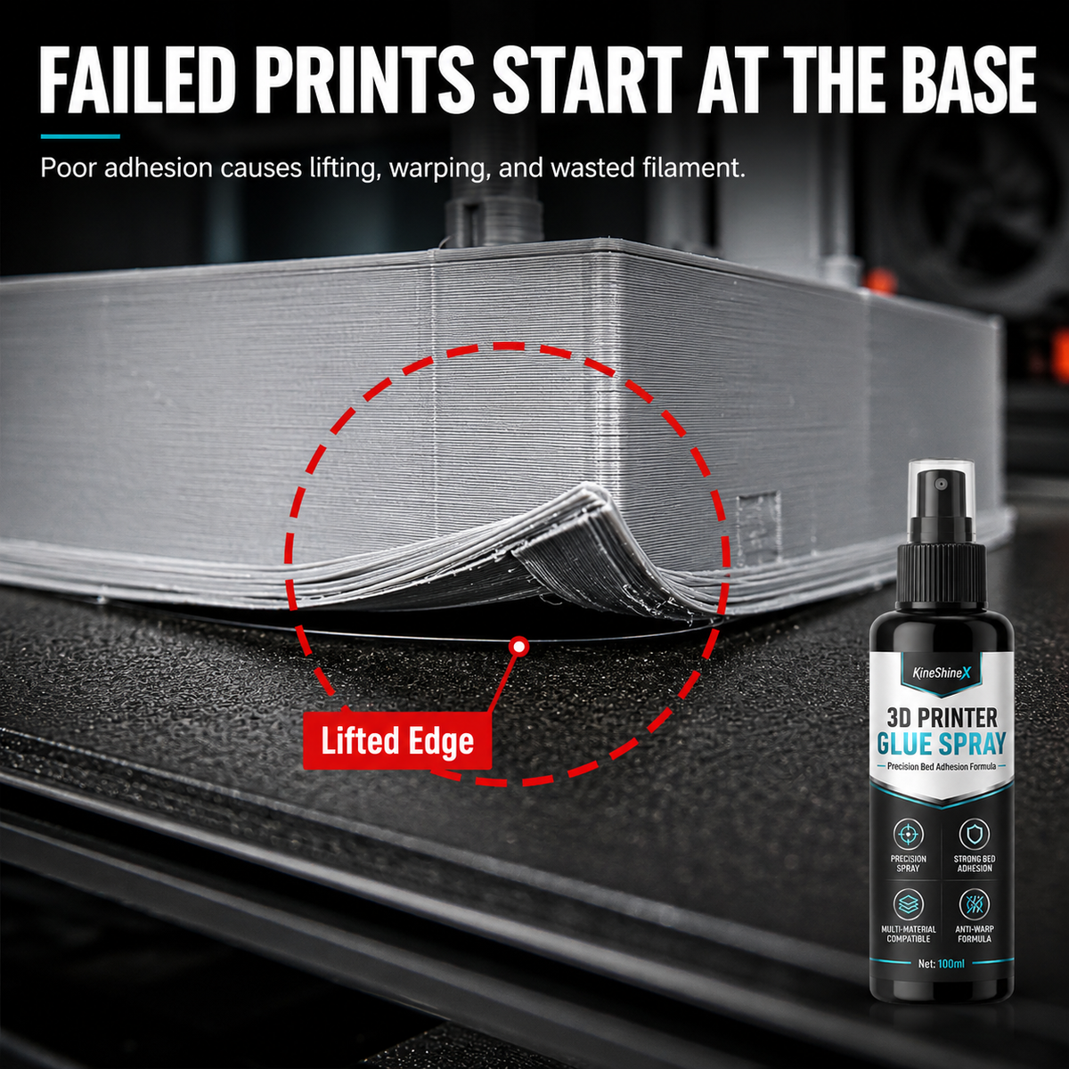 🔥Hot Sale 60% OFF🔥 3D Printer Bed Adhesive Spray – Helps Reduce Warping & Promote First 🖨️