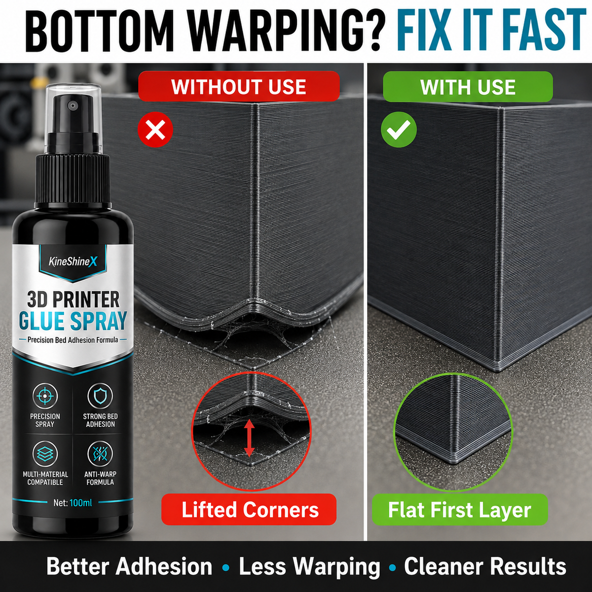 🔥Hot Sale 60% OFF🔥 3D Printer Bed Adhesive Spray – Helps Reduce Warping & Promote First 🖨️