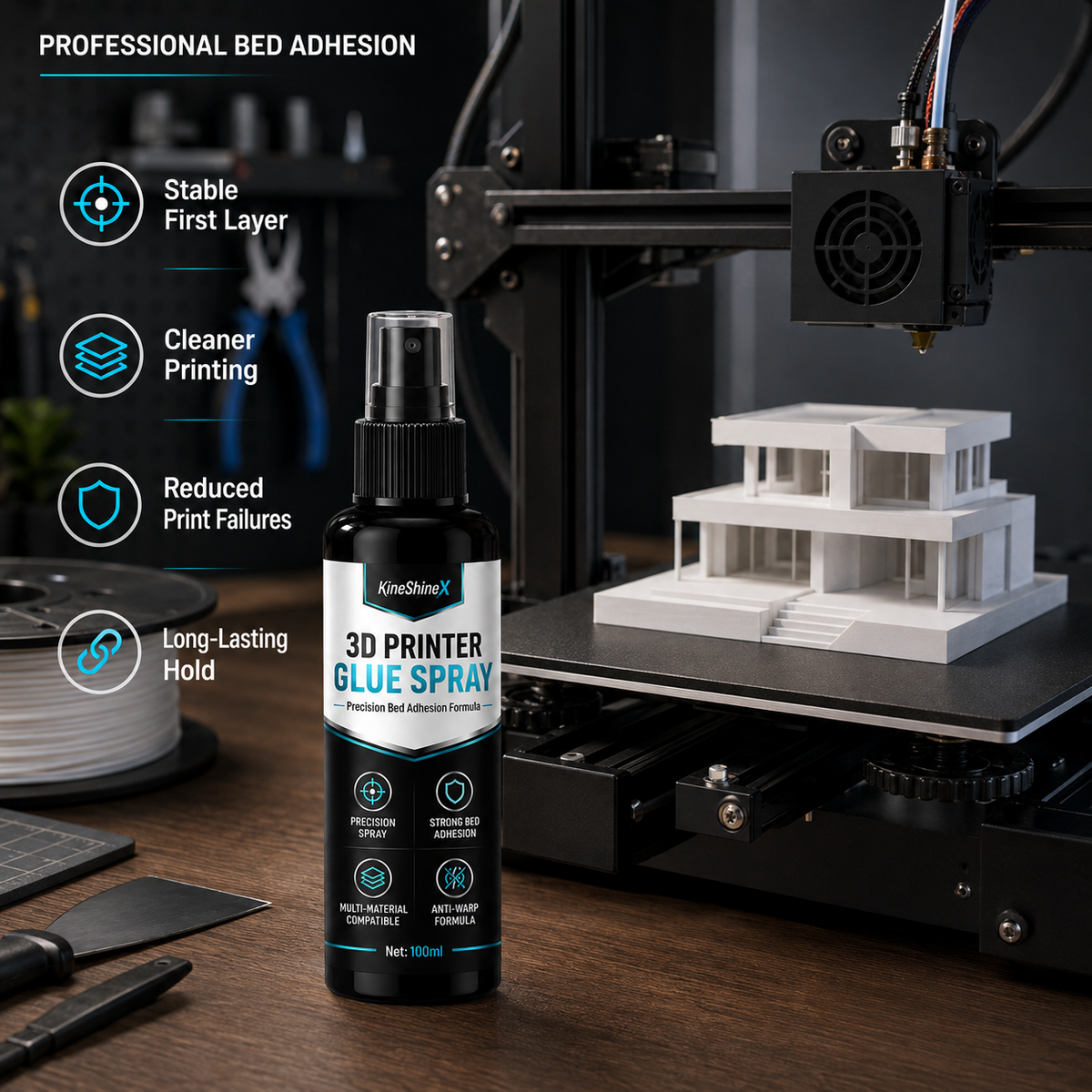 🔥Hot Sale 60% OFF🔥 3D Printer Bed Adhesive Spray – Helps Reduce Warping & Promote First 🖨️