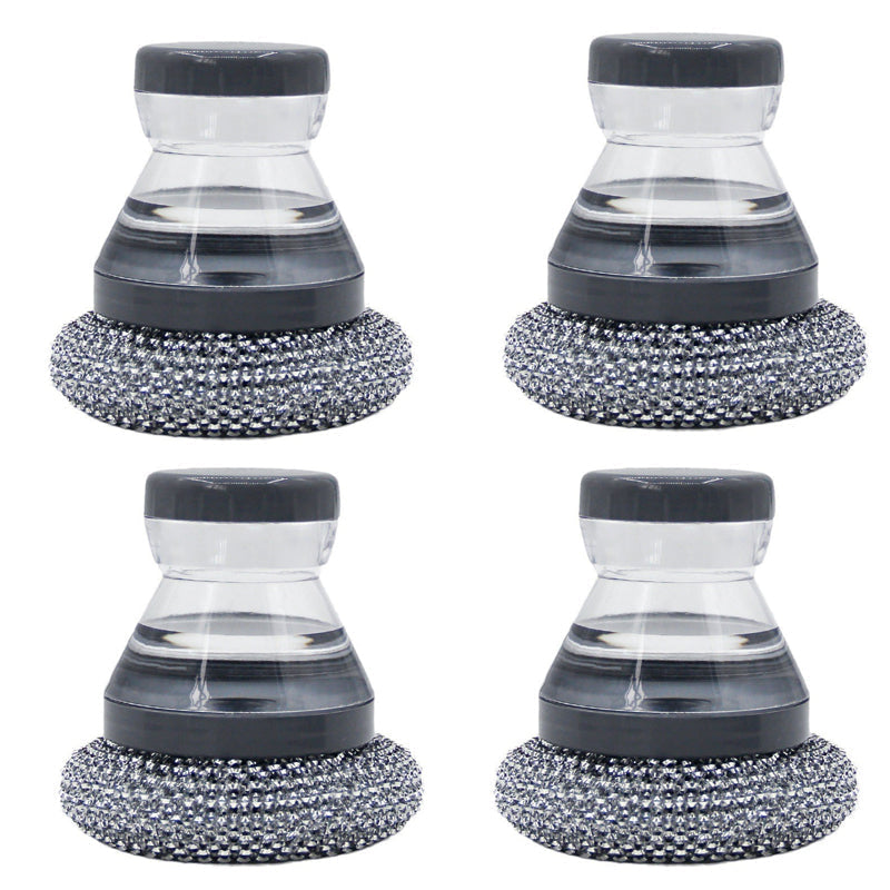 🥳HOT SALE🥳💞10K+ SOLD! Scrubber Brush! Built-in soap, non-scratch & ergonomic. Clean pots easily – grab yours! ✅