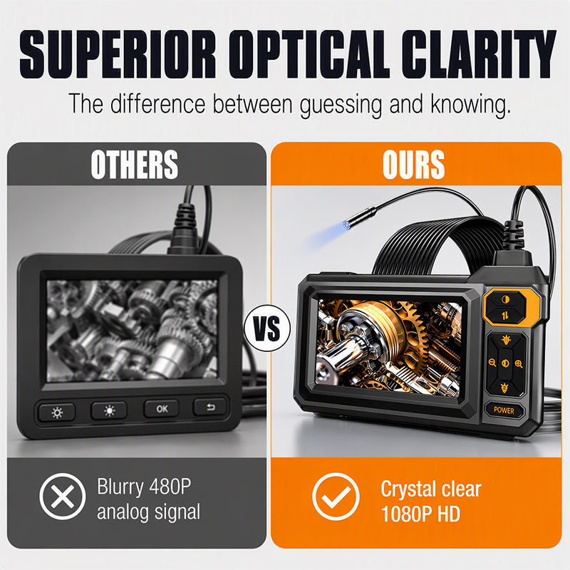 🔍 LIMITED‑TIME 50% OFF! ⚡HD Inspection Endoscope – IPS Screen, IP67 Waterproof Probe ✨