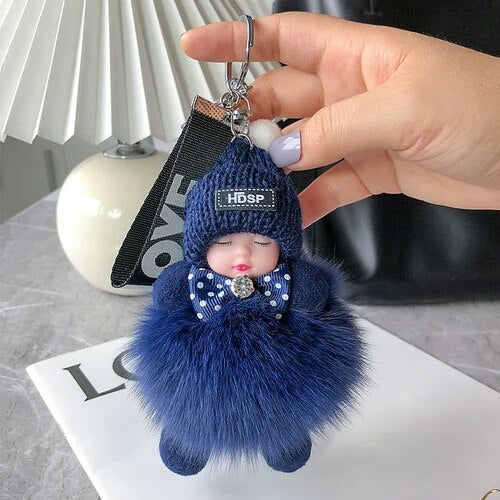 🧸 Soft Plush Doll Keychain