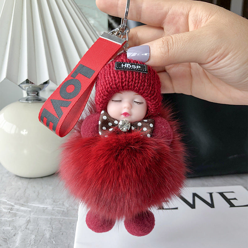 🧸 Soft Plush Doll Keychain