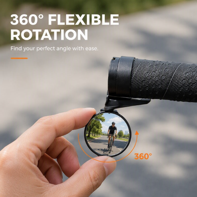 🚲 HD Bicycle Mirror – 360° Adjustable Rear View