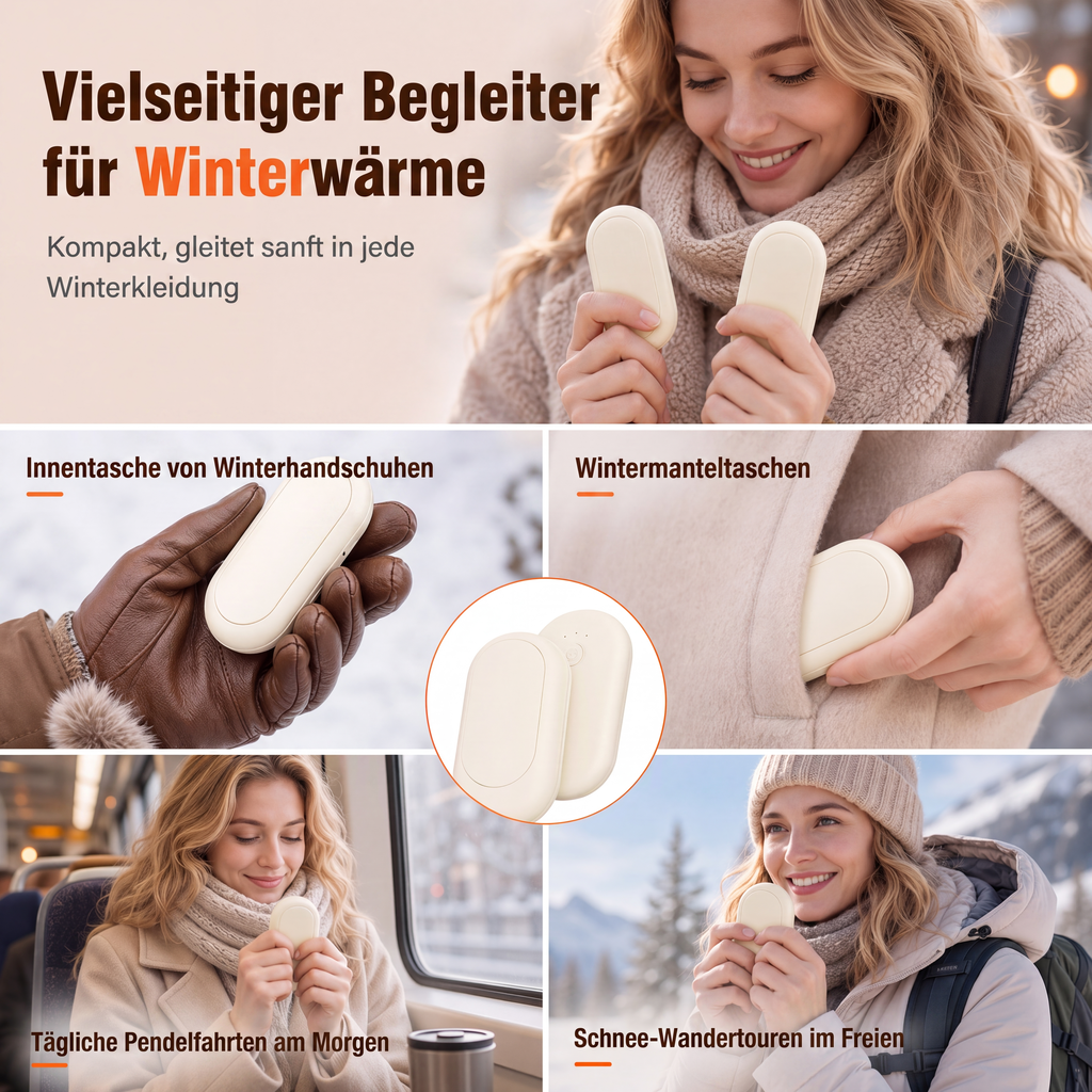 📢⏰Magnetic, Splittable 2-in-1 Rechargeable Hand Warmer – Mini Portable USB Electric Hand Warmer