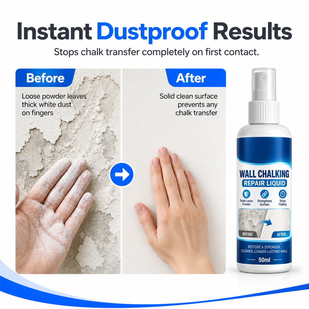 🥳 Hot Seller 🥳💞 Over 10,000 sold! Wall Repair Solution—prevents chalking, provides deep adhesion, and is waterproof. Makes your walls stronger—hurry and grab yours now! ✅