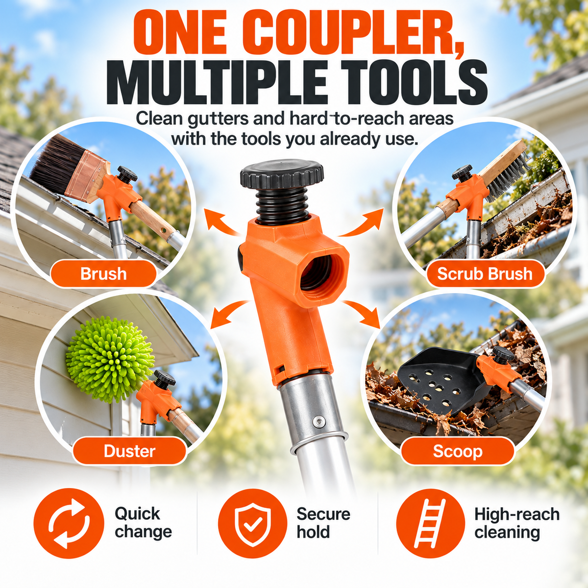 Multi-Functional Gutter Cleaner Tool