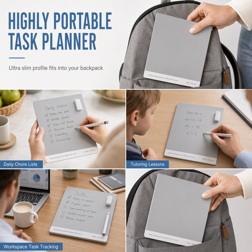 ✍️ 50% OFF NOW! 📋 Magnetic Whiteboard – Inkless, Dust-Free & Eye-Protective – With 0.5 Stylus & Instant Erase – Portable Memo Board 🧲