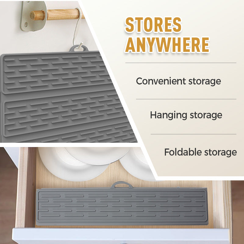 Six-Fold Silicone Dish Drying Mat
