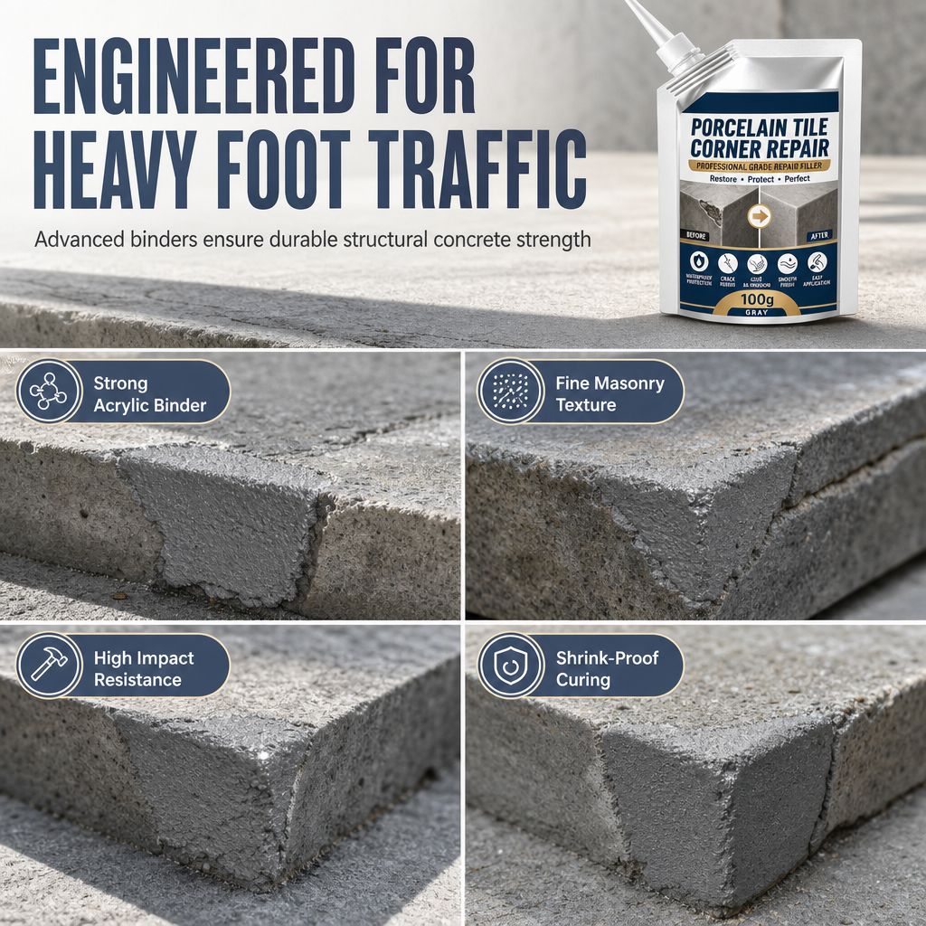 Waterproof Tile & Stone Corner Repair Filler