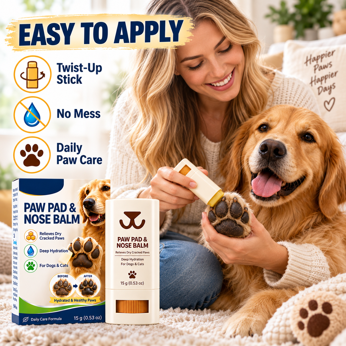 Moisturizing Paw Pad Balm for Dogs and Cats
