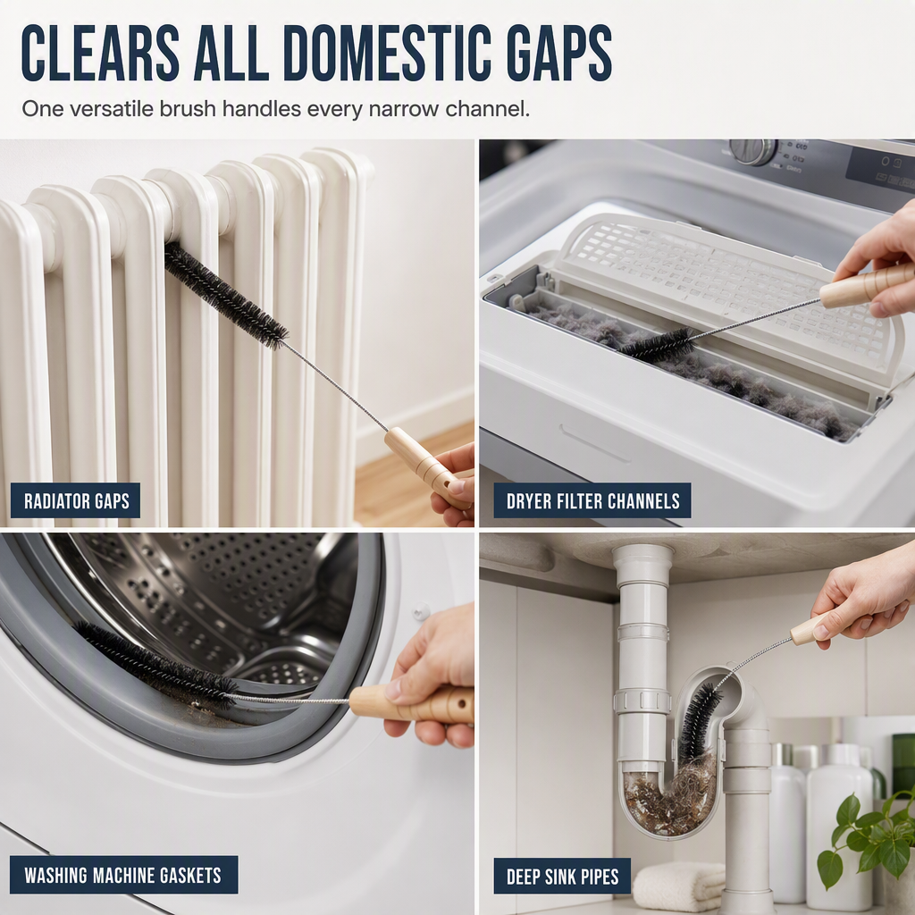 Long Handle Washing Machine Pipe Cleaning Brush