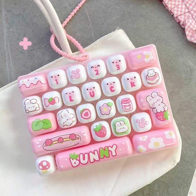 ⌨️ LIMITED-TIME 50% OFF! 🐱 Cute Keyboard Button Keychain Fidget Toy – Tactile Press, Animal Design, Portable ✨