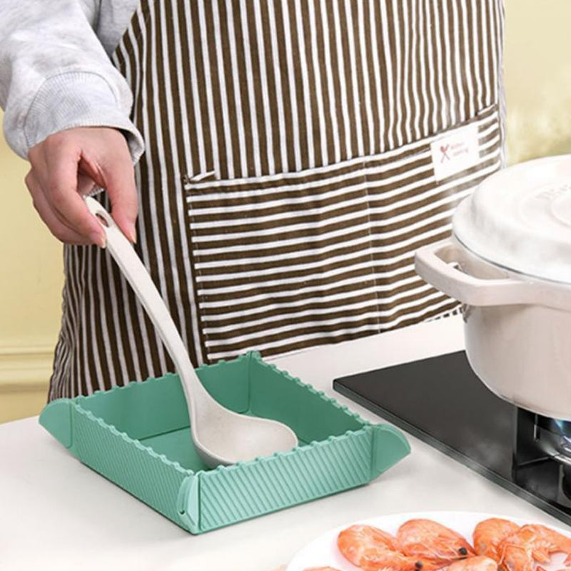 Sottopentola Magnetico in Silicone 🍳🧲 | Da Tappetino Piatto a Piccolo Vassoio Pieghevole | Per Pentole e Oggetti da Cucina