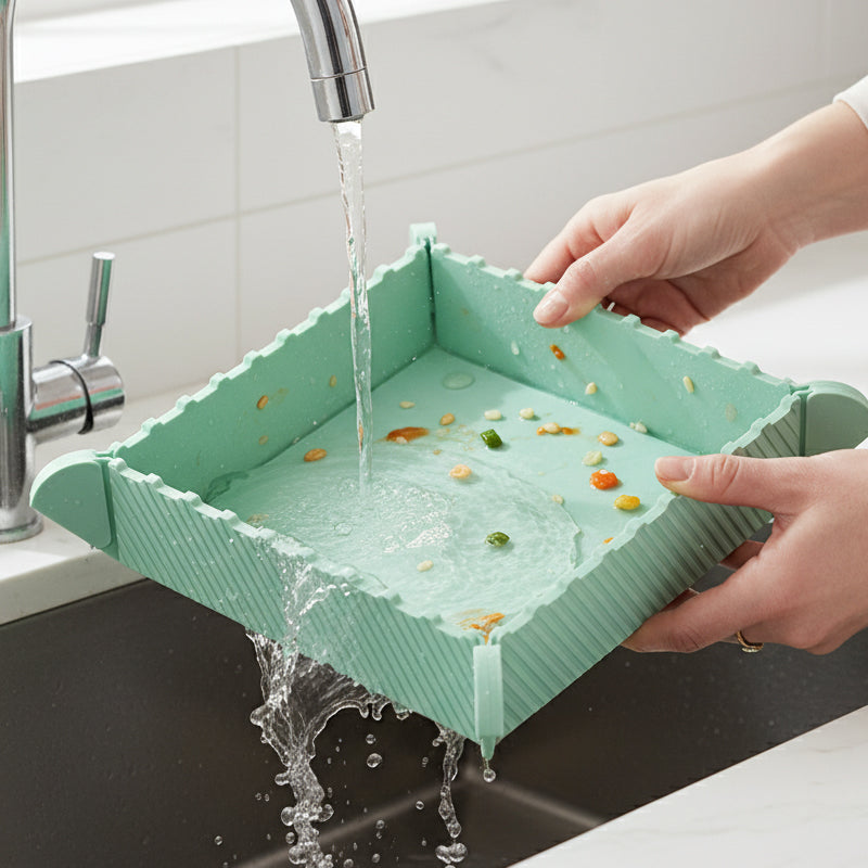 Sottopentola Magnetico in Silicone 🍳🧲 | Da Tappetino Piatto a Piccolo Vassoio Pieghevole | Per Pentole e Oggetti da Cucina