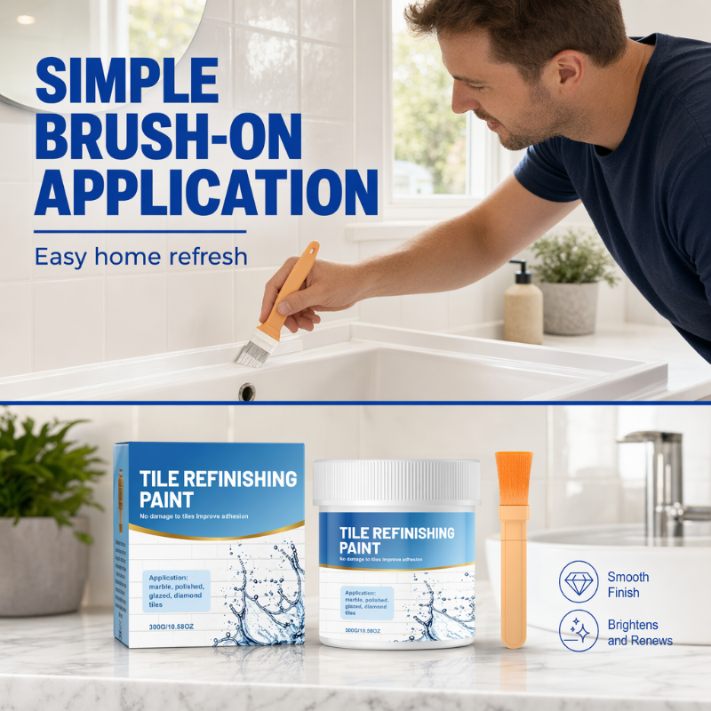 🎨 White Tile Refinishing Paint with Brush