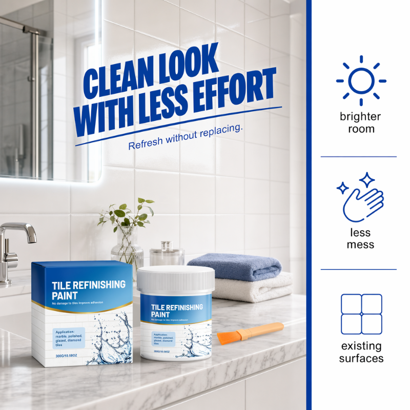 🎨 White Tile Refinishing Paint with Brush