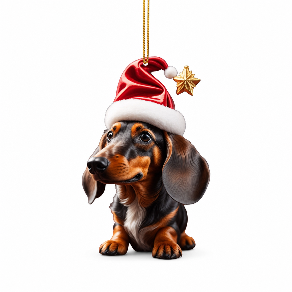 Trim Your Tree Instantly! Shatterproof Acrylic Dachshund Ornament
