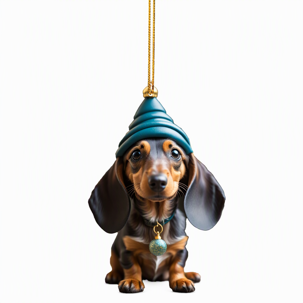 Trim Your Tree Instantly! Shatterproof Acrylic Dachshund Ornament