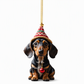 Trim Your Tree Instantly! Shatterproof Acrylic Dachshund Ornament