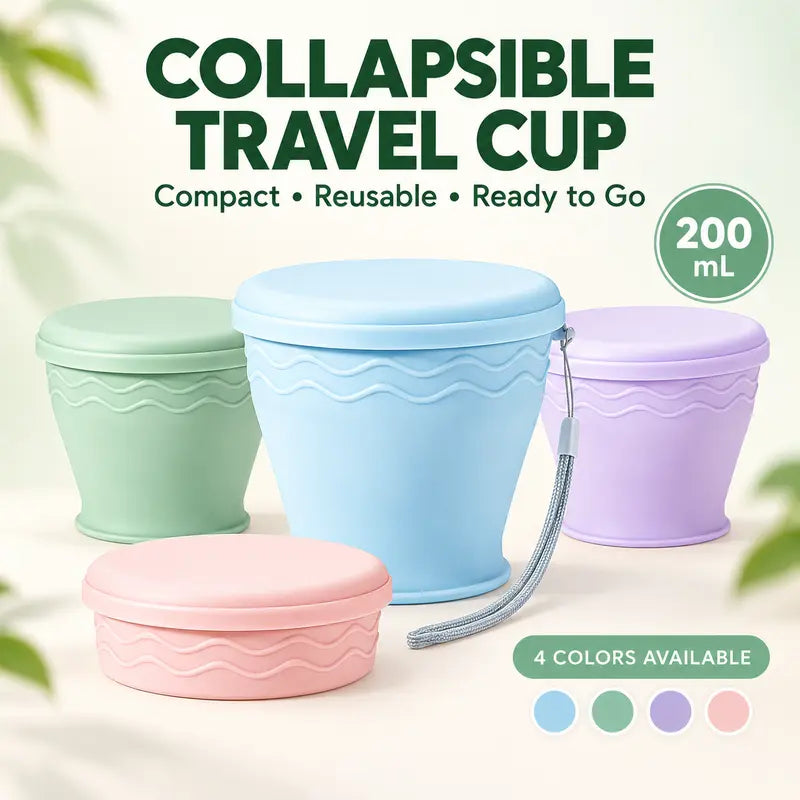 🥤 Collapsible Travel Cup – Compact & Easy to Carry