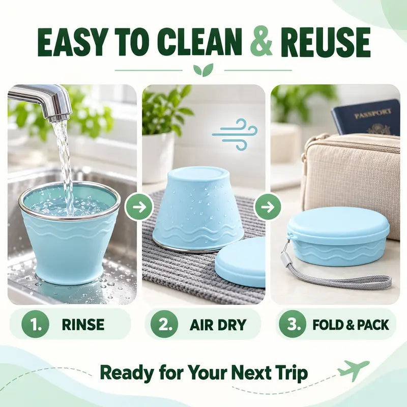 🥤 Collapsible Travel Cup – Compact & Easy to Carry