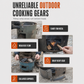 🔥 Heavy-Duty Camping Stove: Carbon Steel, Wood & Charcoal, High-Draft Airflow, 3-in-1 Cook