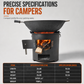 🔥 Heavy-Duty Camping Stove: Carbon Steel, Wood & Charcoal, High-Draft Airflow, 3-in-1 Cook