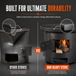 🔥 Heavy-Duty Camping Stove: Carbon Steel, Wood & Charcoal, High-Draft Airflow, 3-in-1 Cook