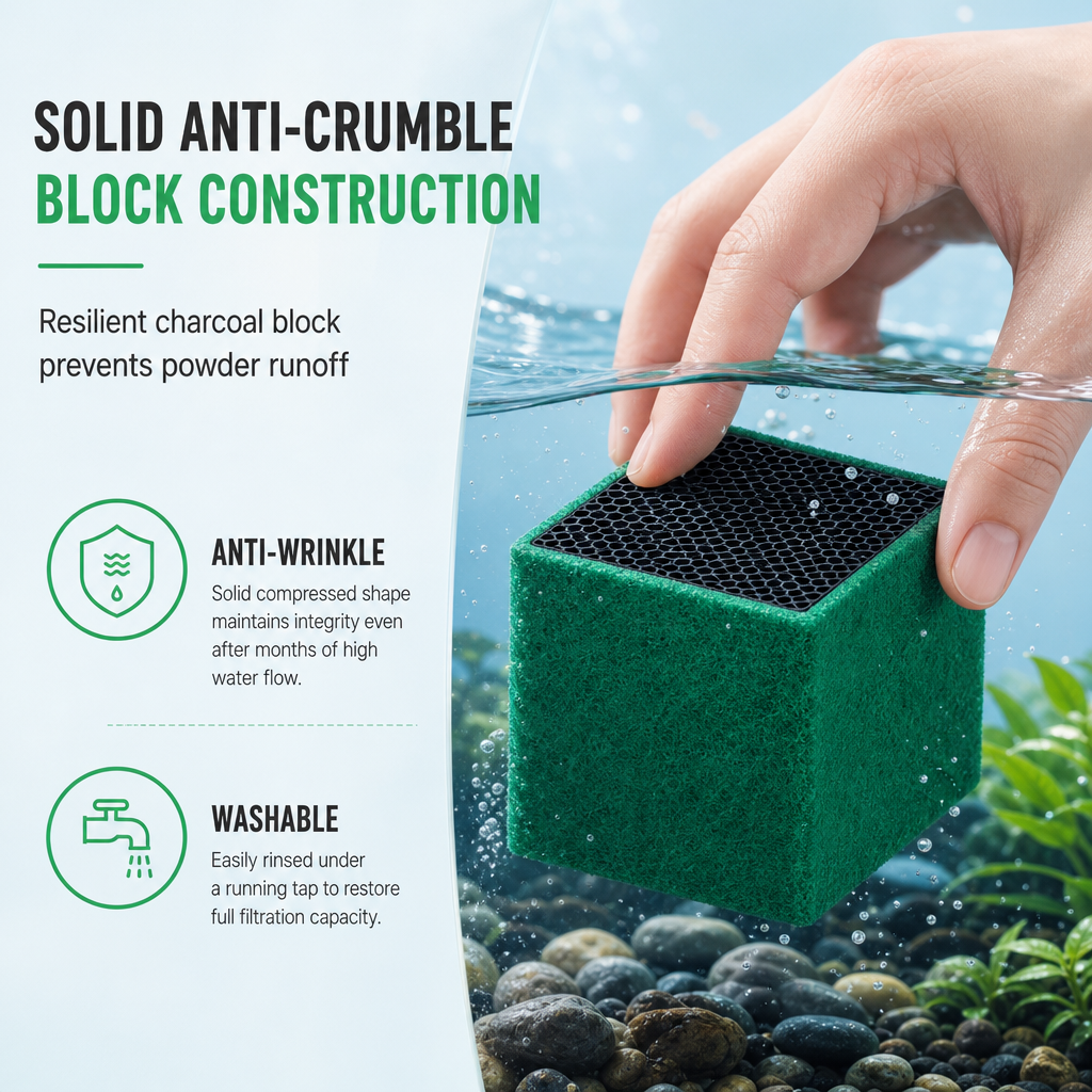 Activated Carbon Filter Cube for Aquarium Water Purification