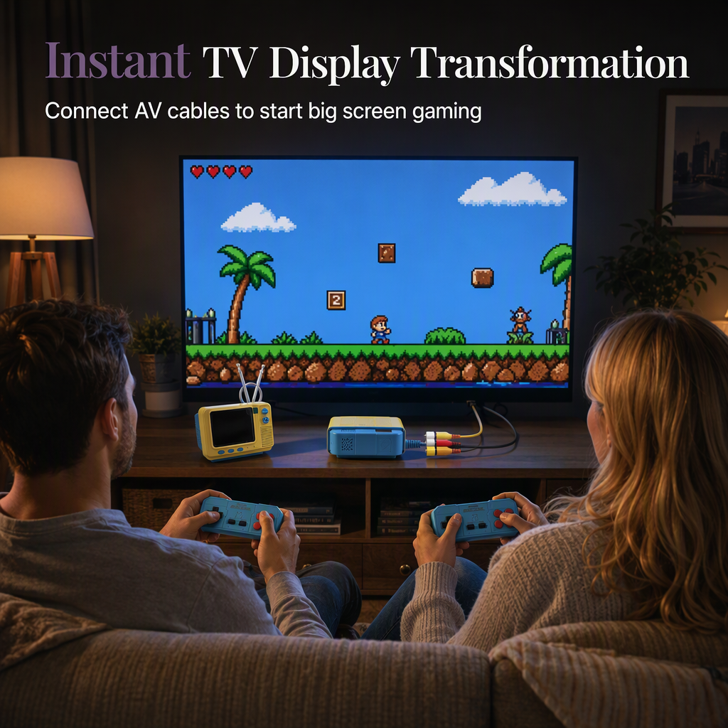 Classic Retro Mini Bookshelf TV Handheld Game Console GV300S New TF Card Version Nostalgic Wireless Game Player