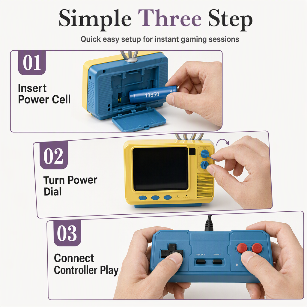 Classic Retro Mini Bookshelf TV Handheld Game Console GV300S New TF Card Version Nostalgic Wireless Game Player