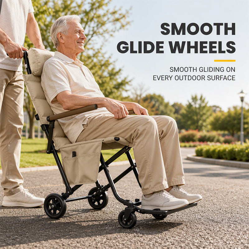 Outdoor Folding Chair Cart for Elderly