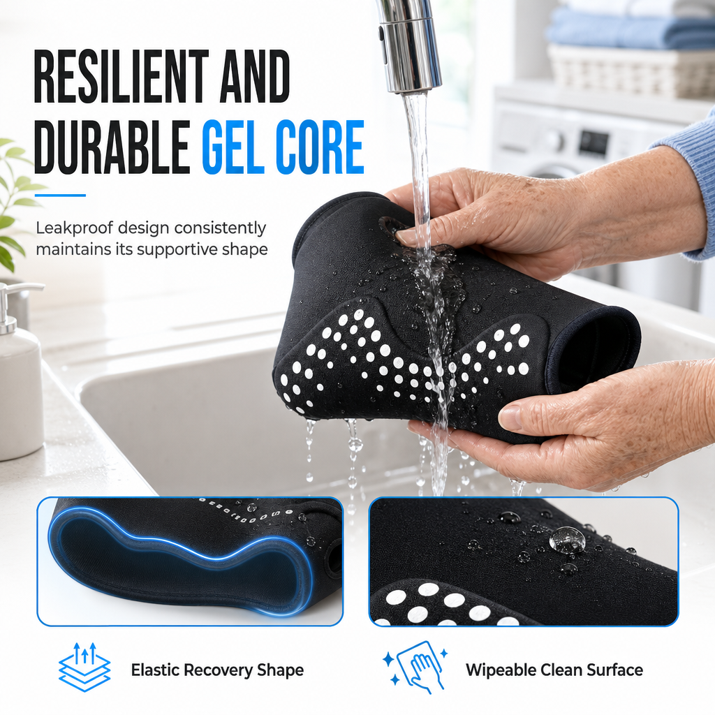 Extended 3D Thickened Solid Gel Ankle Pack Wrap for Foot and Ankle Cold Therapy