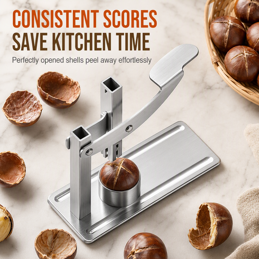 Crack Nuts Instantly! Stainless Steel Lever Nut Cracker