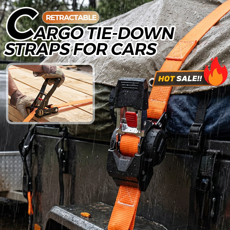 Retractable Cargo Tie-Down Straps for Cars