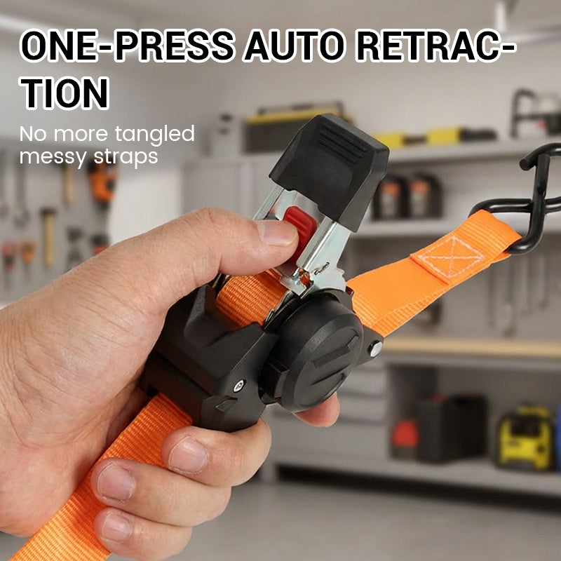 Retractable Cargo Tie-Down Straps for Cars