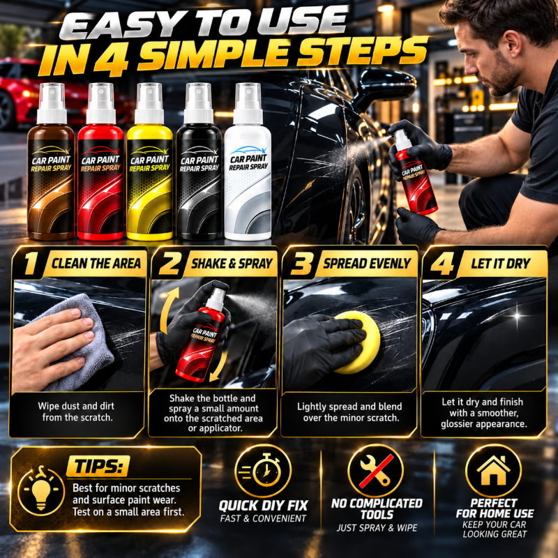 🎁🔥Available in multiple colors——Car Scratch Repair Spray for Minor Scratches and Quick Touch Up.🥰