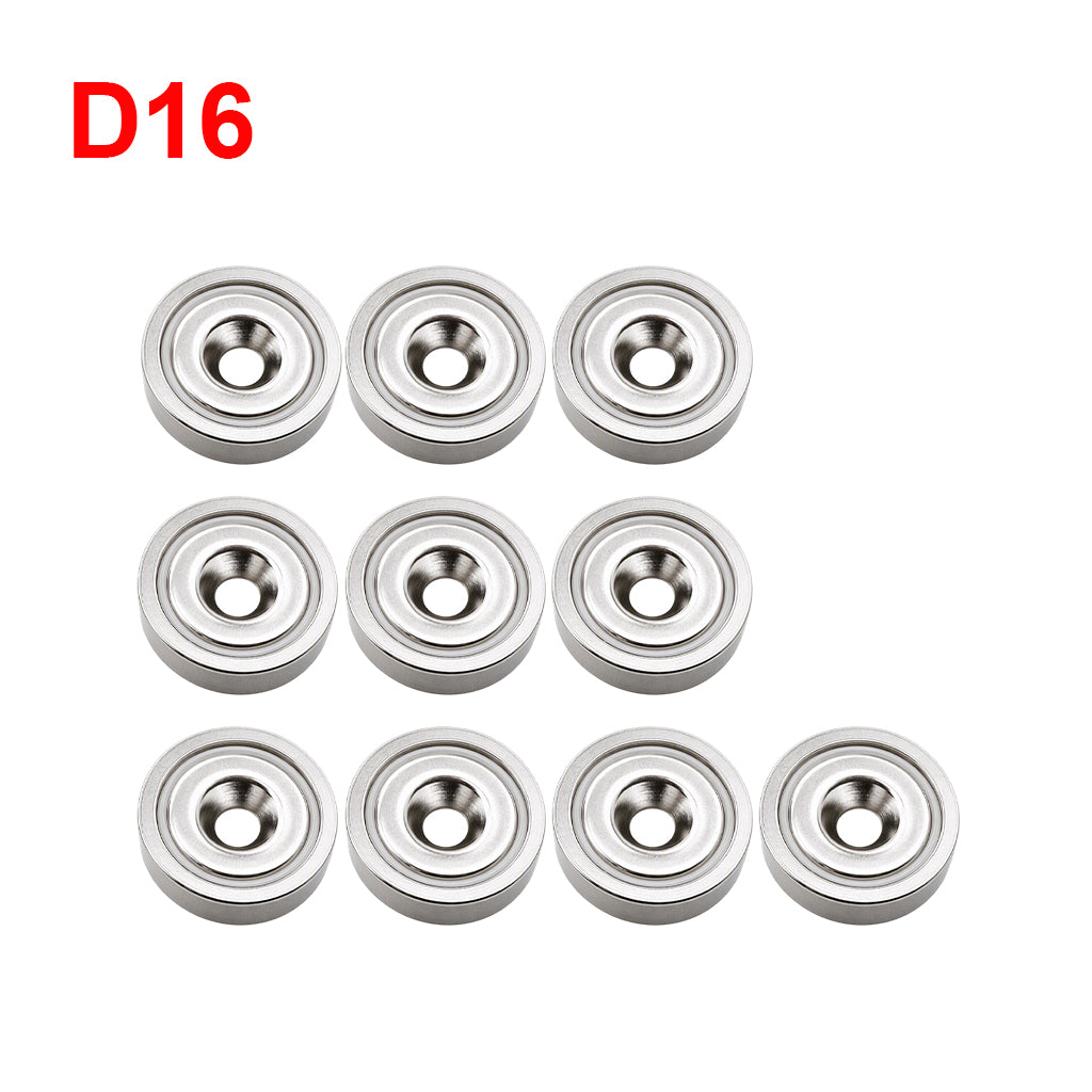 Heavy-Duty Neodymium Pot Magnets with Countersunk Hole